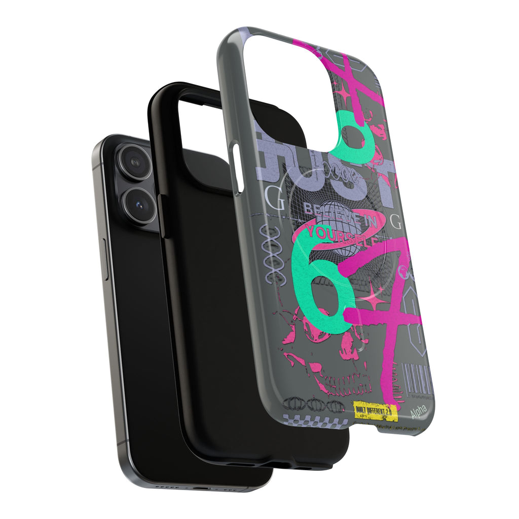 67 Vaporwave Street-Style Phone Case | Rugged Dual-Layer Protection | iPhone 17 Series