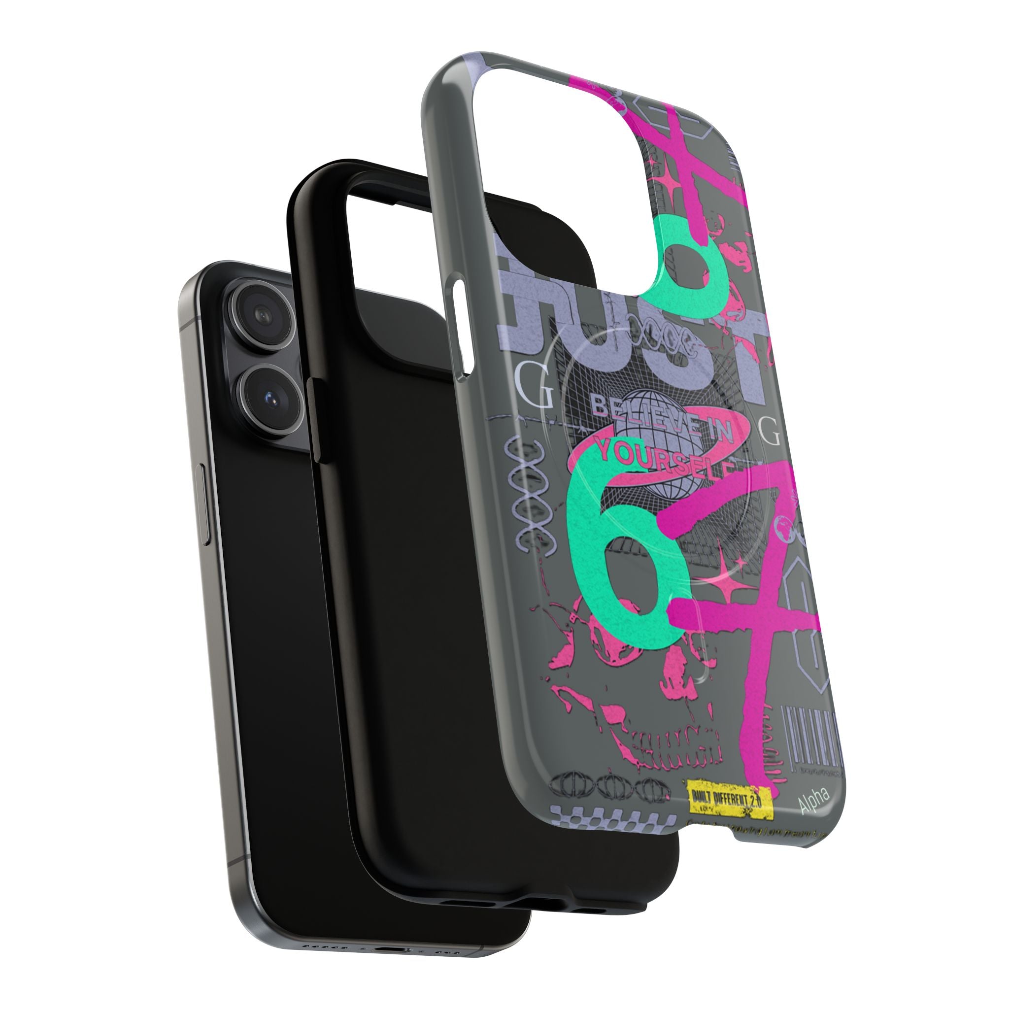 67 Vaporwave Street-Style Phone Case | Rugged Dual-Layer Protection | iPhone 17 Series