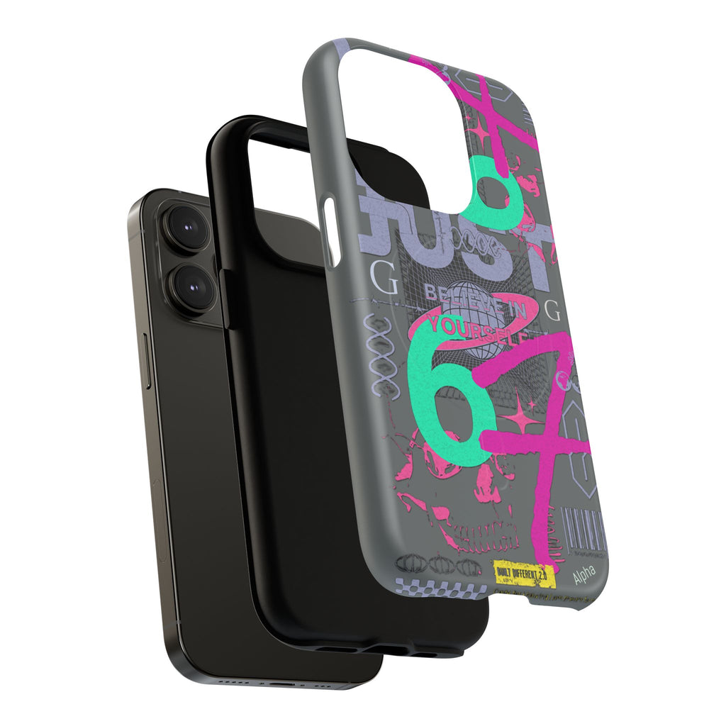 67 Vaporwave Street-Style Phone Case | Rugged Dual-Layer Protection | iPhone 17 Series